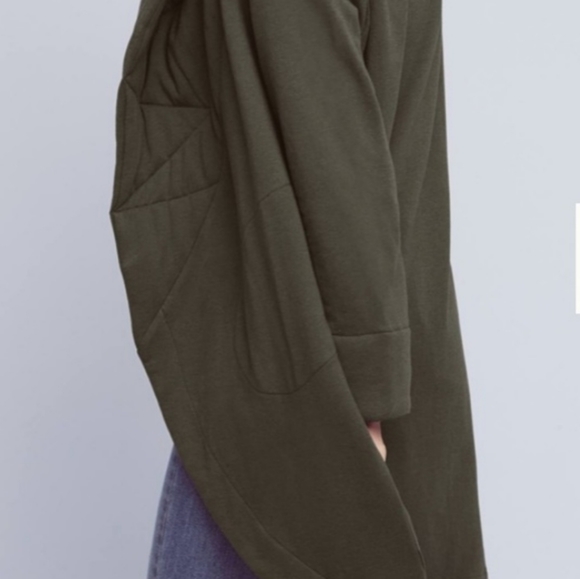Anthropologie🌷Army Green Sweater Coat S/M - Picture 2 of 10